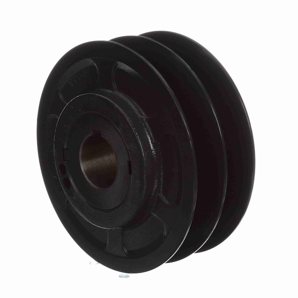 2 Groove Cast Iron Finish Bore Fhp Variable Pitch Sheave, 2VP68X38MM